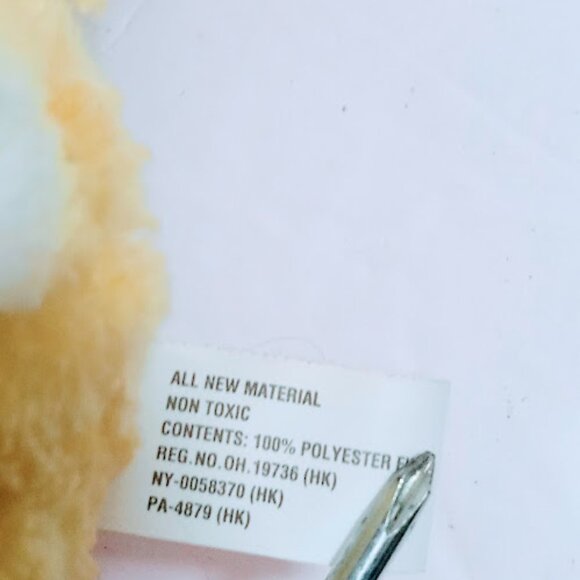 Yellow Duck Plush Stuffed Animal Toy Orange Laying Down Bow 15 in. Plush - Picture 7 of 9